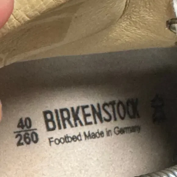 •VNDS• Birkenstock Women’s Bartlett Kids White Leather Shoes • EU40 - Picture 10 of 13